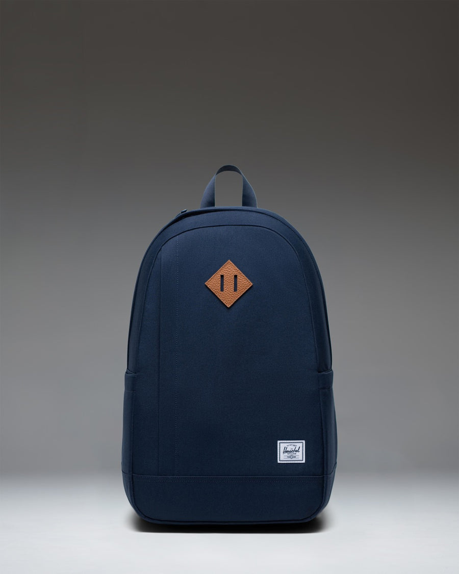 Herschel Supply Co. Seymour Backpack in Navy, front view showing main compartment and front pocket.