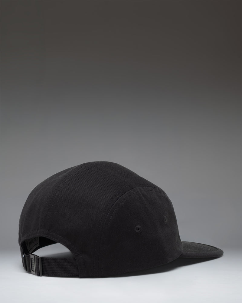 Herschel Supply Co Glendale Cap in Black Tonal, shown from the side.