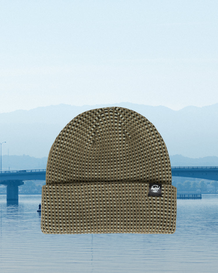 Herschel Supply Co. Rowan Plaited Beanie in Deep Lichen Plaited.